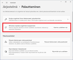 Korjaa ongelmat Windows Updaten avulla 1.png