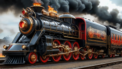 Old Steamtrain Desinged Devil Himself, Red And Bla (1).png