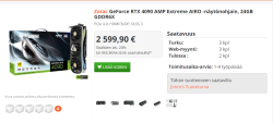 Zotac GeForce RTX 4090 AMP Extreme AIRO -näytönohjain, 24GB GDDR6X.png